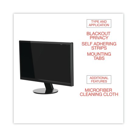 Innovera Blackout Privacy Filter for 20" Widescreen LCD Monitor, 16:9 Asp Ratio IVRBLF20W9